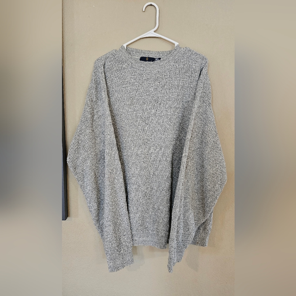 Bill blass Gray Knit Oversize Sweater